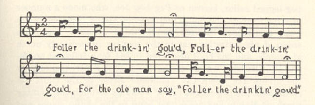 Follow the Drinking Gourd musical fragment