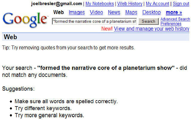 Google Search Screen Shot